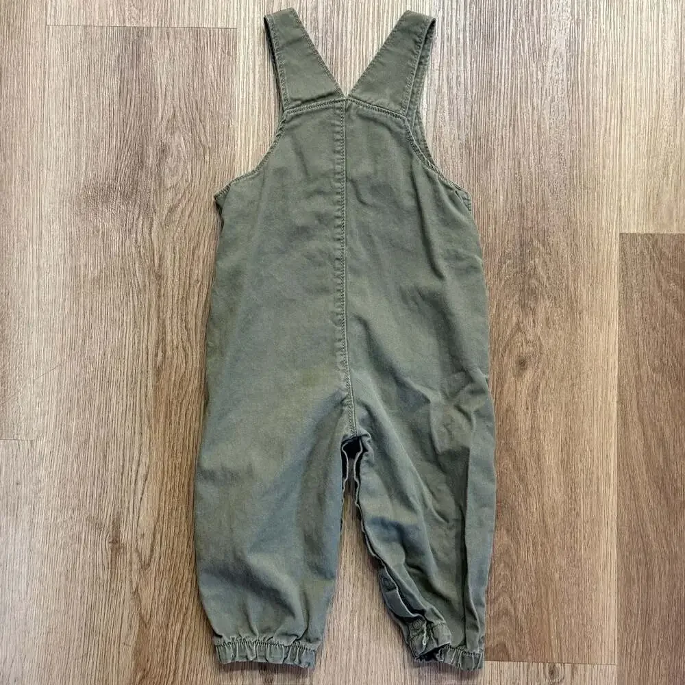 Carter's Just One You Olive Green Baby Overalls - Size 12M